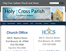 Tablet Screenshot of holycrossparish.info